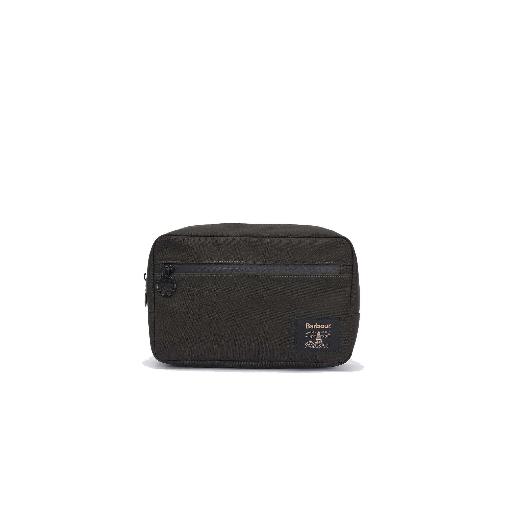 Barbour Field Canvas Washbag - Olive / Black