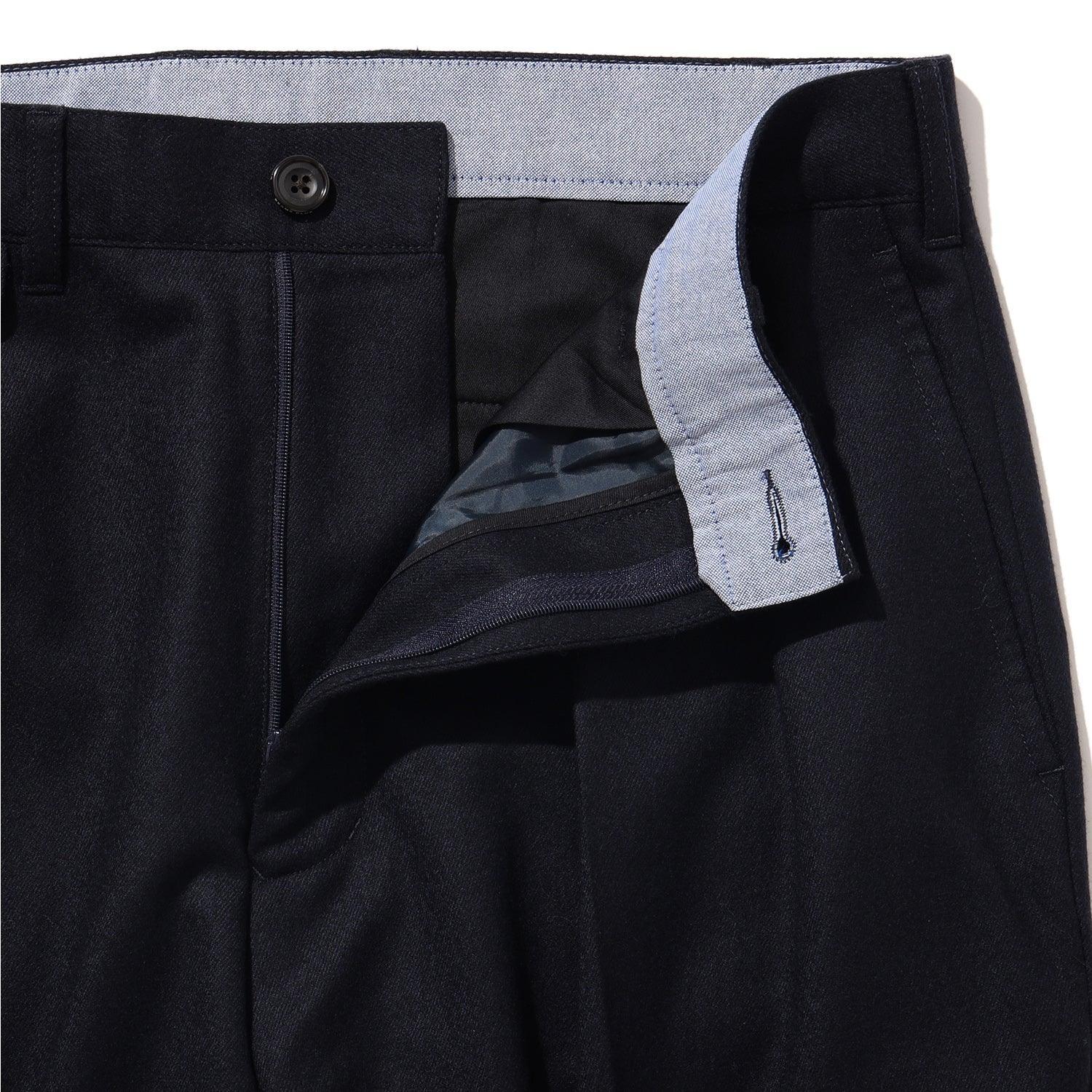 2 Pleat Flannel Trouser - Navy - Image 2
