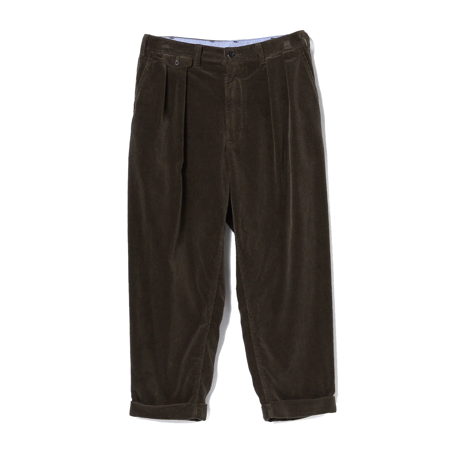 2 Pleat Trouser Corduroy - Dark Brown