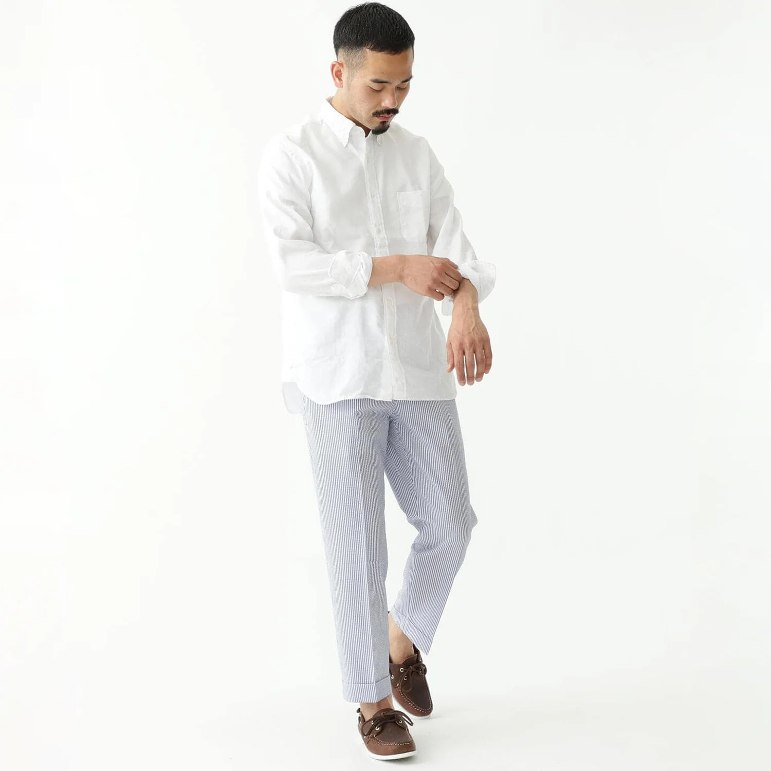 B.D. COOLMAX® Linen Shirt - White - Image 3