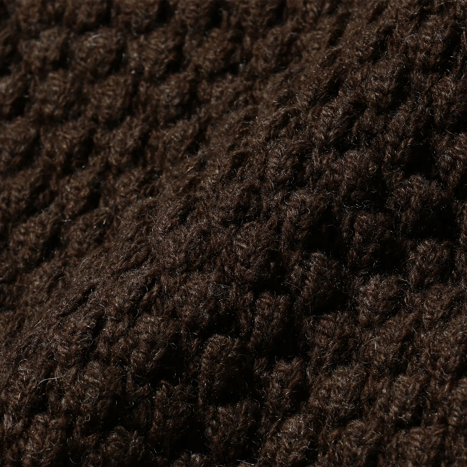 Full Zip Style Popcorn Pattern - Brown - Image 3