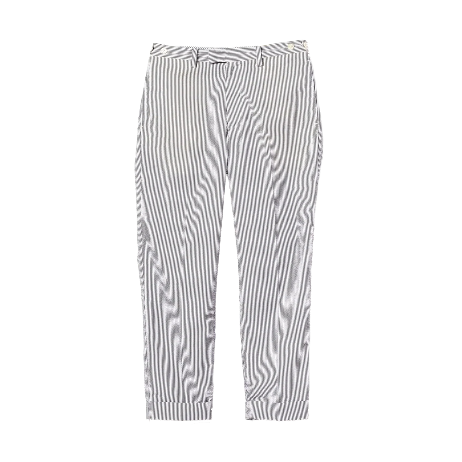 IVY Trousers Ankle-Cut Coolmax® Seersucker - Blue Stripe