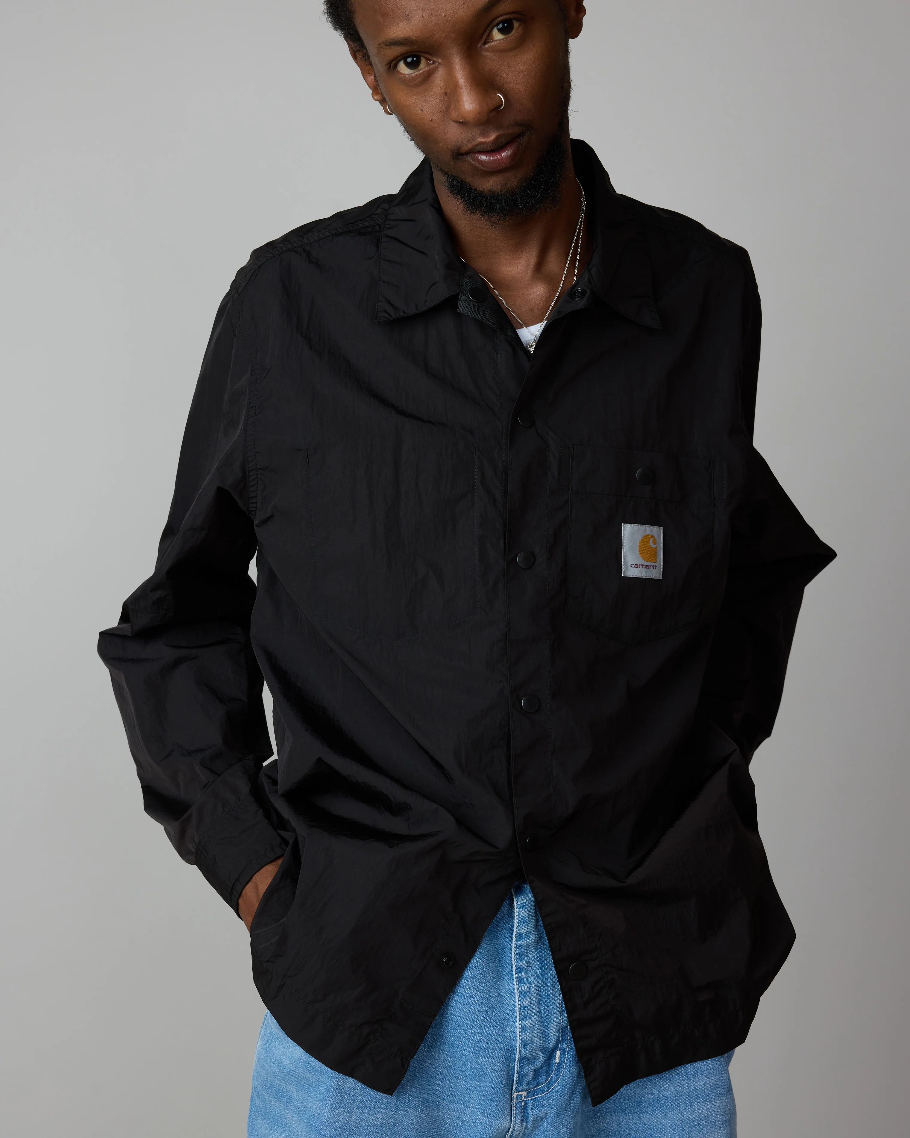 Canby Shirt Jacket - Black / White - Image 2