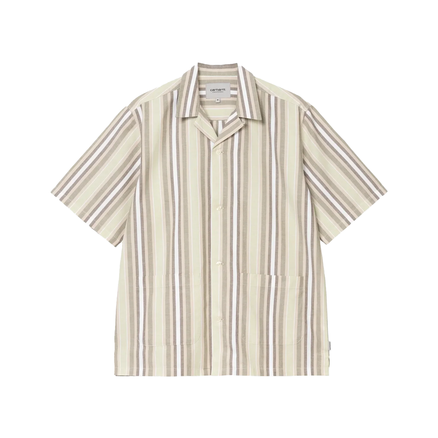 S/S Folsey Shirt - Pale Olive/White