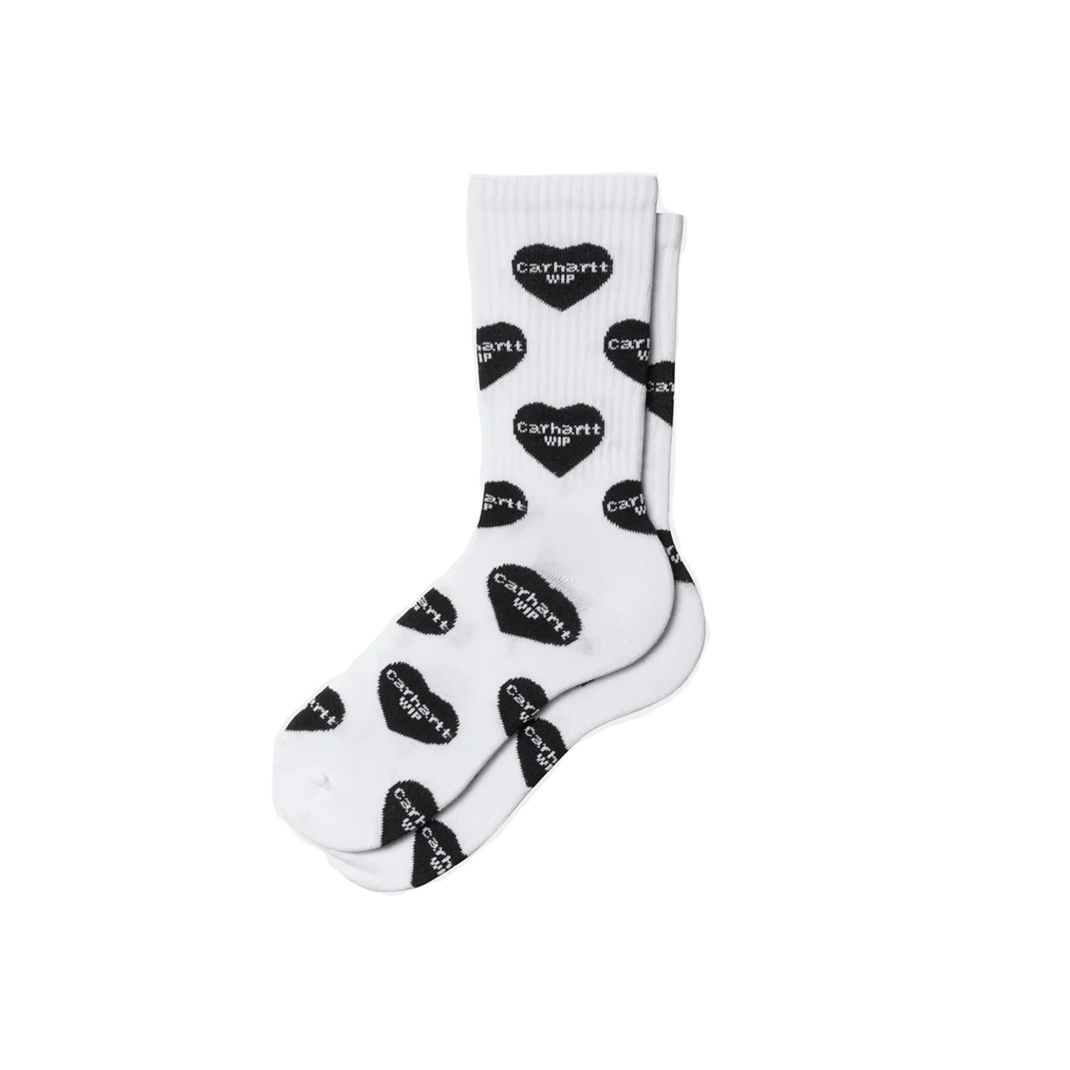 Heart Logo Socks - White
