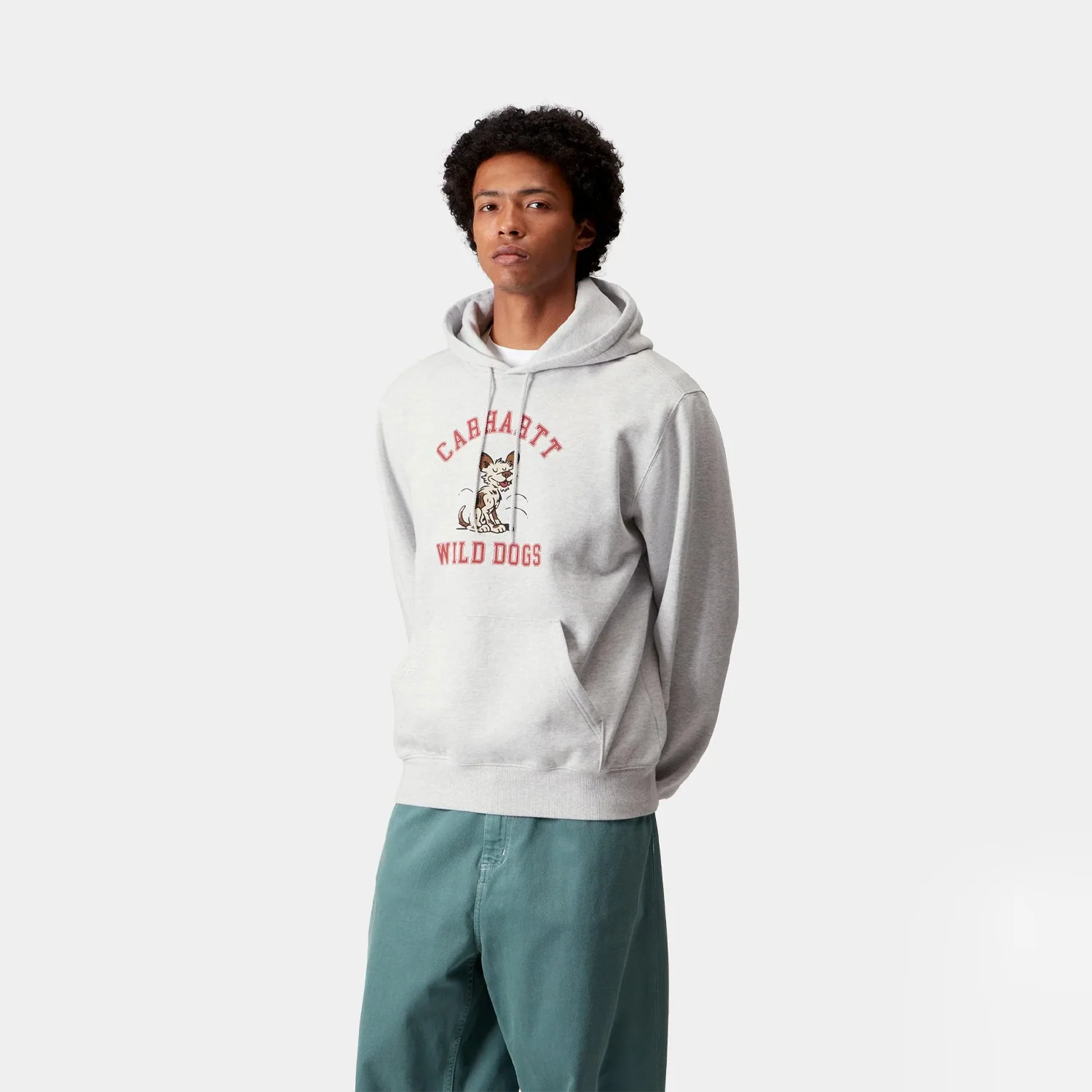 Hooded Wild Dog Sweat - Ash Heather - Image 3