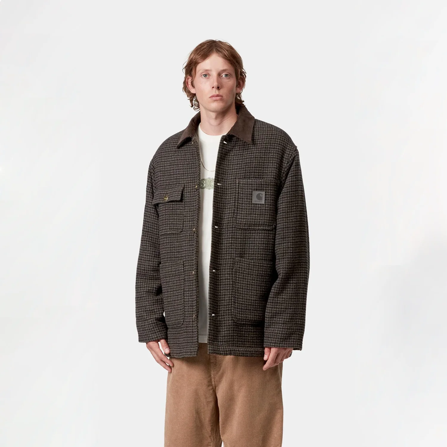Lowis Houndstooth Chore Coat - Vitola Heather - Image 3