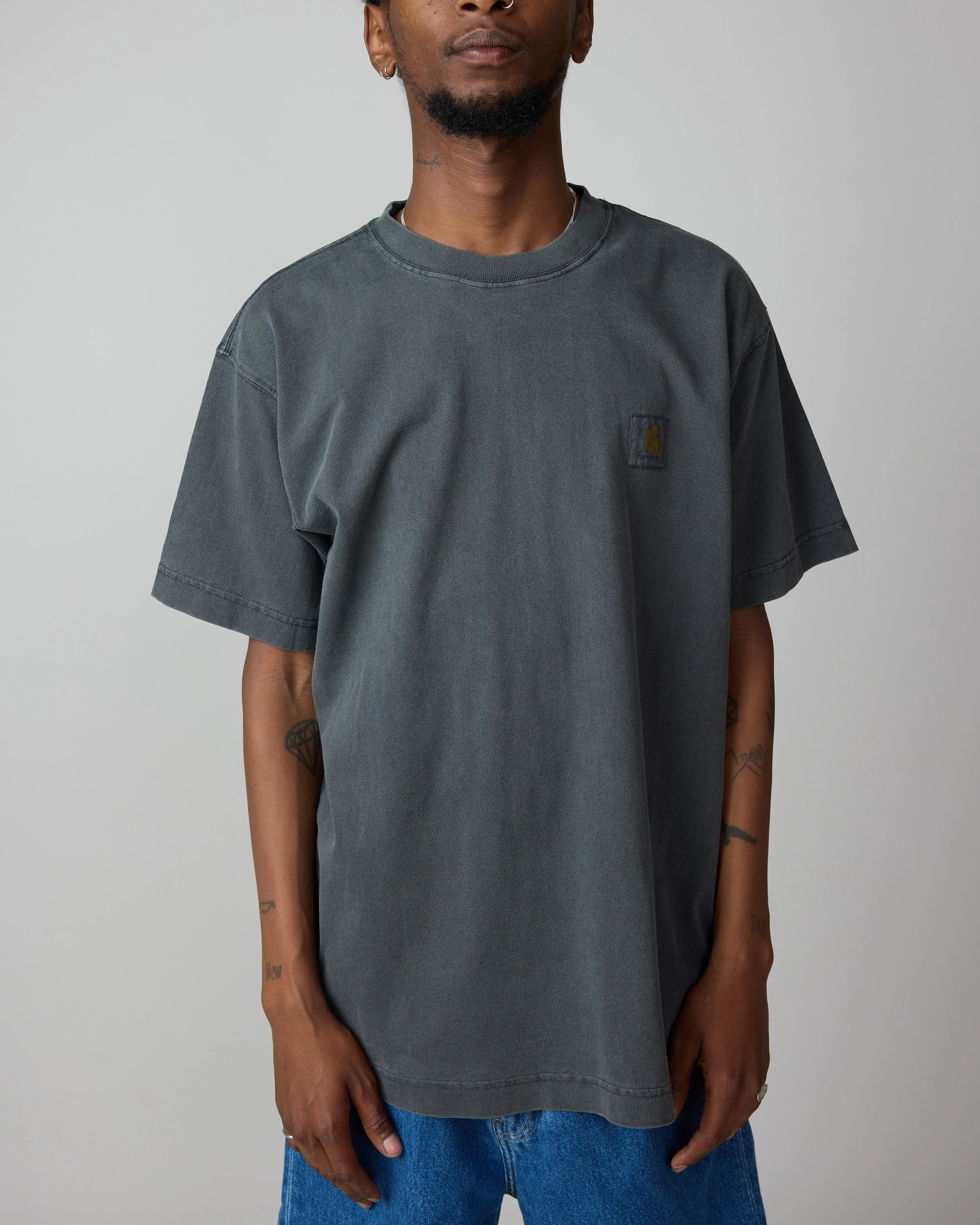 S/S Nelson T-Shirt - Graphite Garment Dyed - Image 2