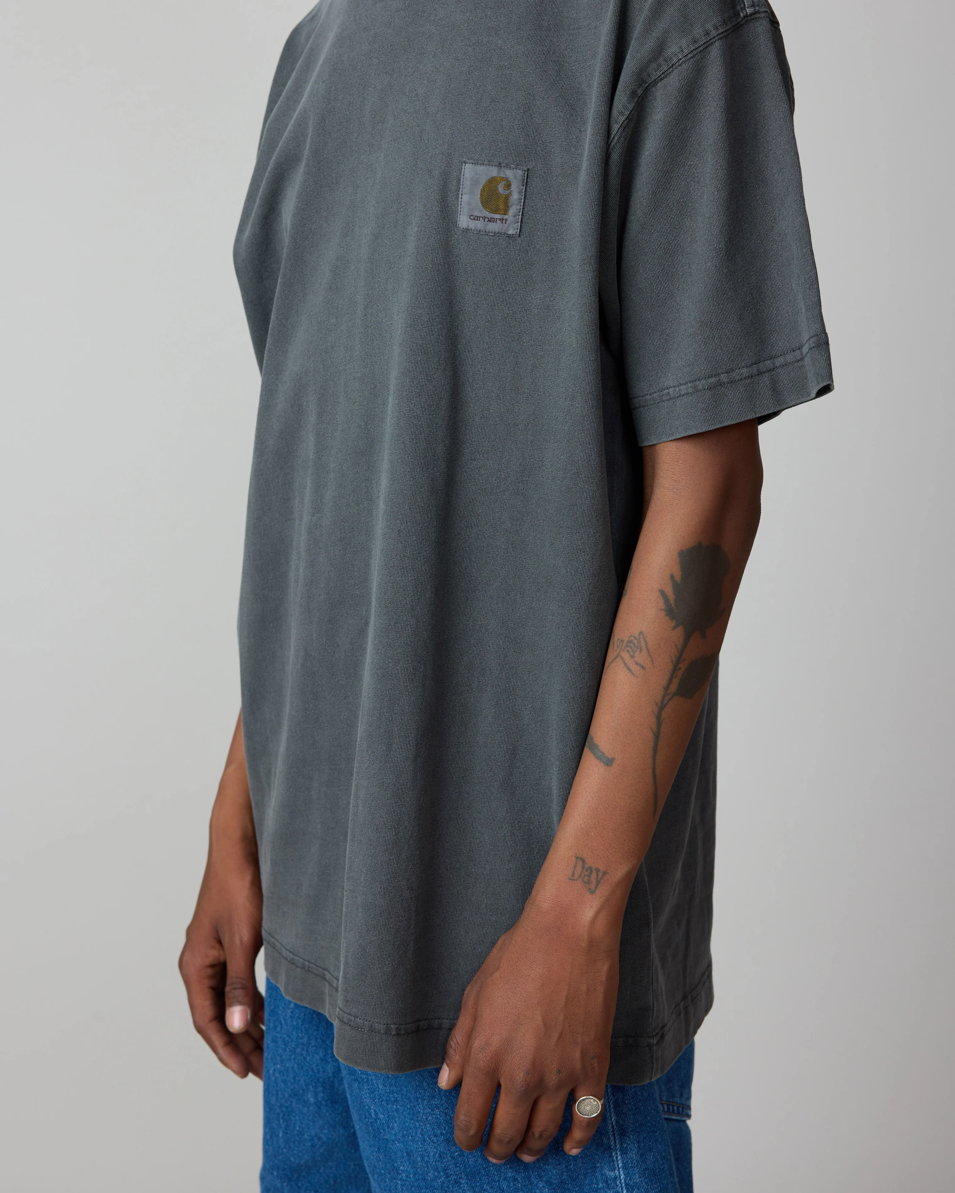 S/S Nelson T-Shirt - Graphite Garment Dyed - Image 4