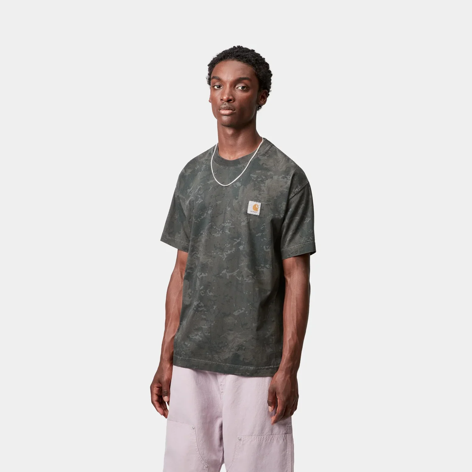 S/S Camo Combi T-Shirt - Green/Graphite - Image 3