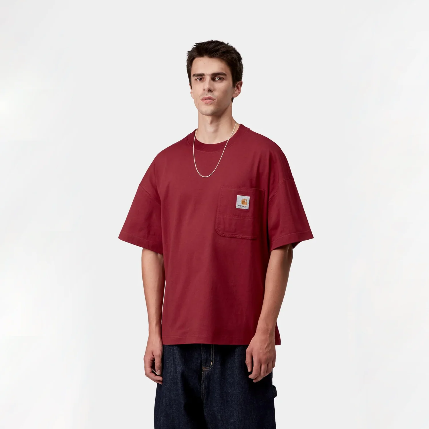 S/S Work Pocket T-Shirt - Scarlet - Image 2