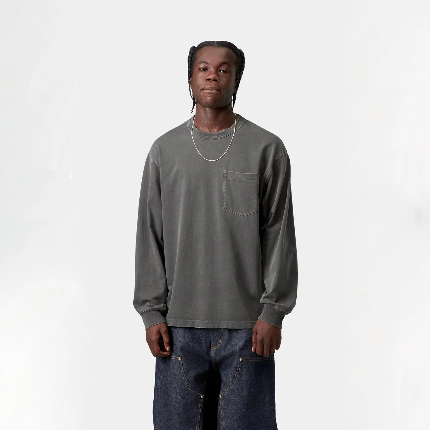 L/S Torion Pocket T-Shirt - Black - Image 2