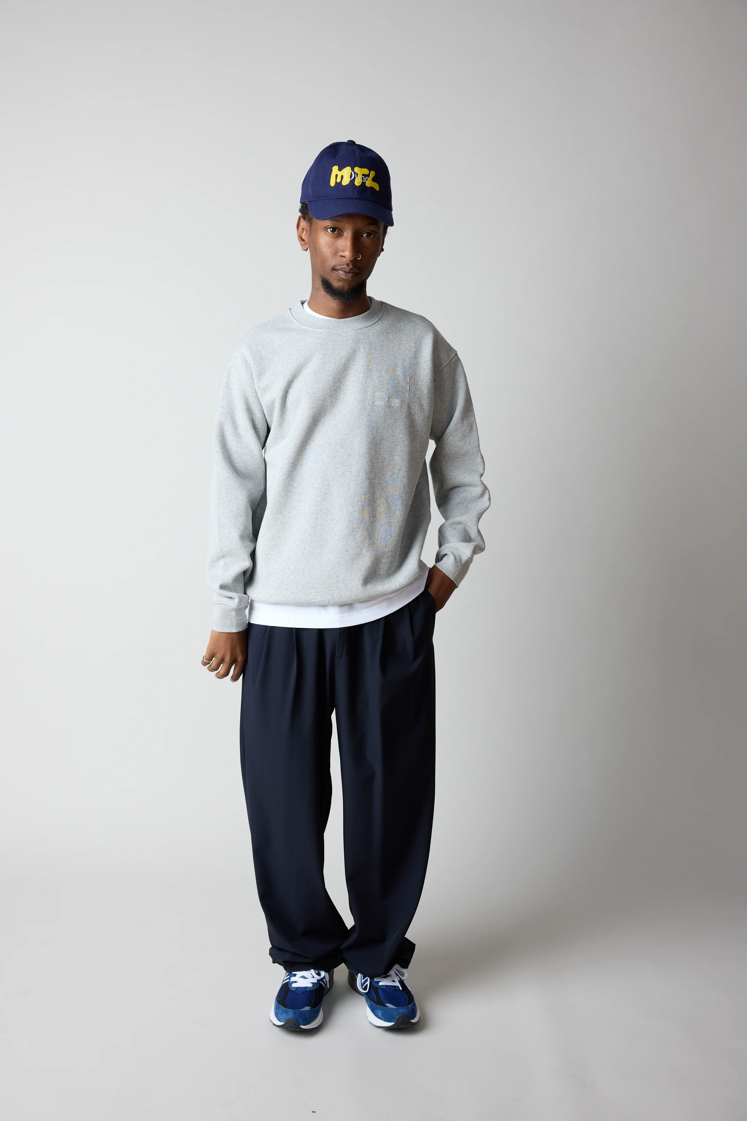Classic Small Logo Crewneck - Heather Grey - Image 3