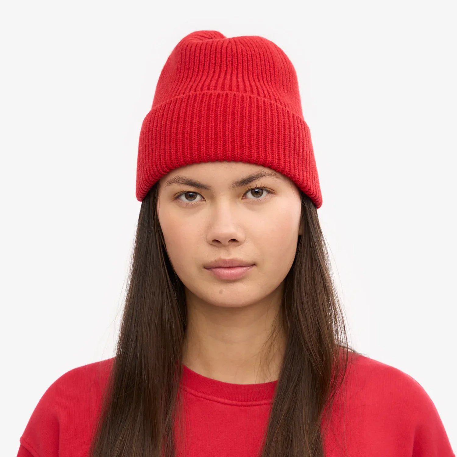 Merino Wool Beanie - Scarlet Red - Image 2