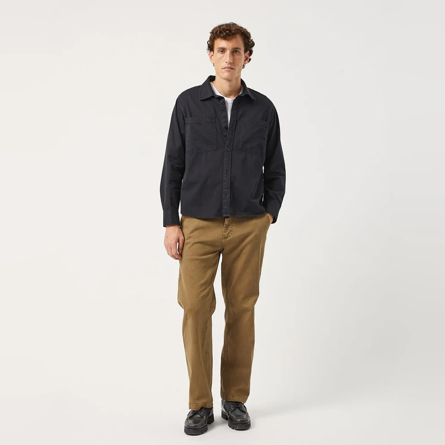 Garment Dye Twill LS - Black - Image 3