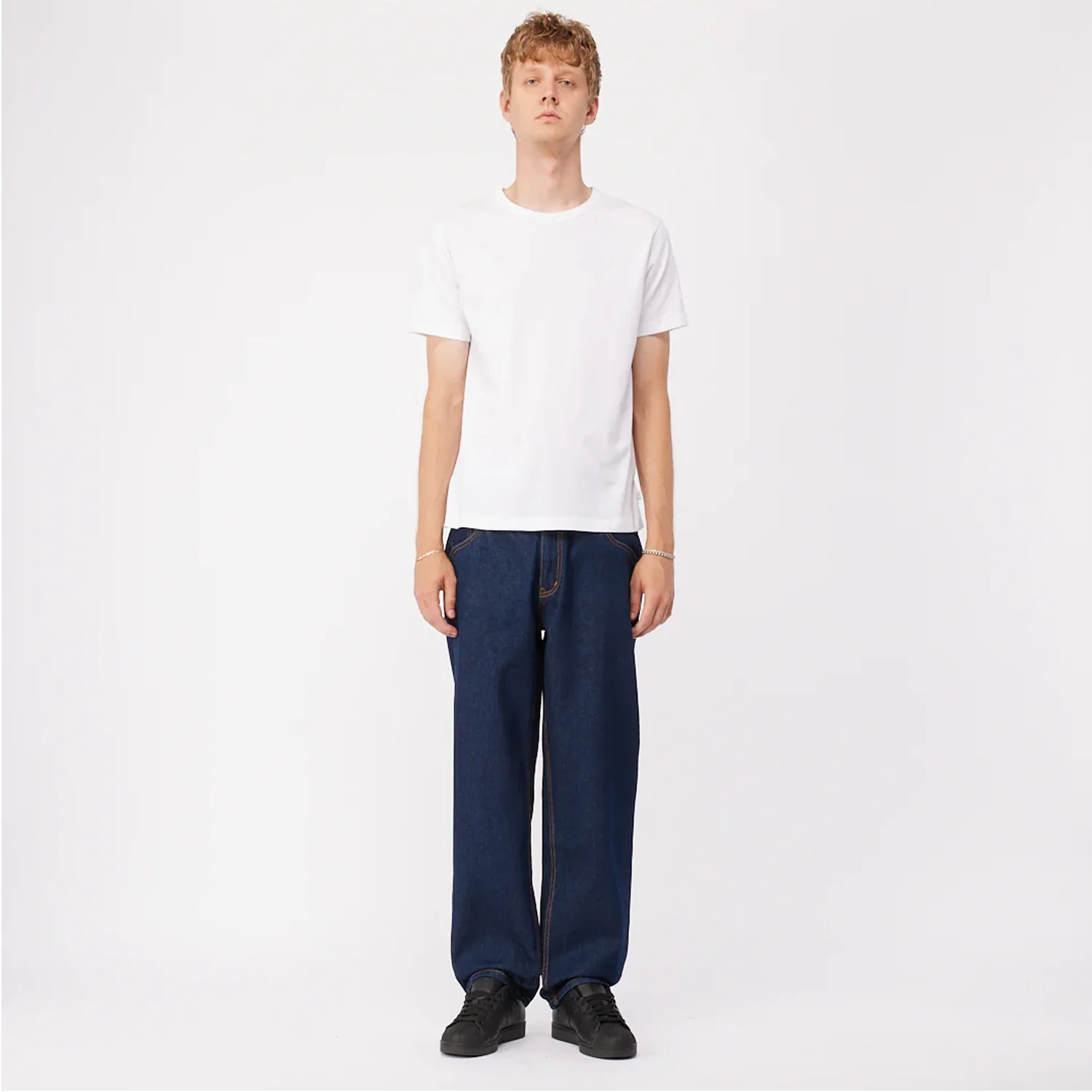 Relaxed Denim Pants  - Indigo - Image 3