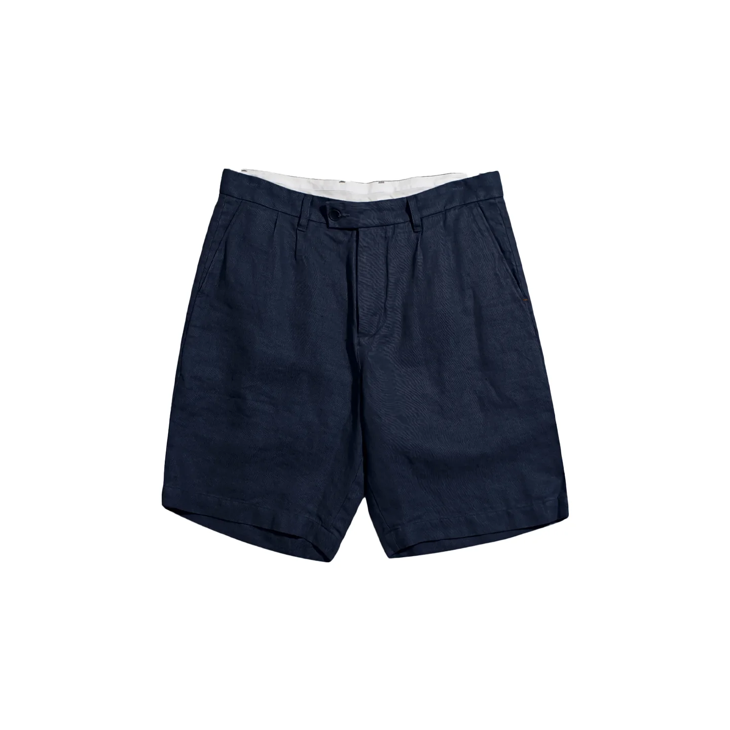 Double Pleated Short - Navy Iris