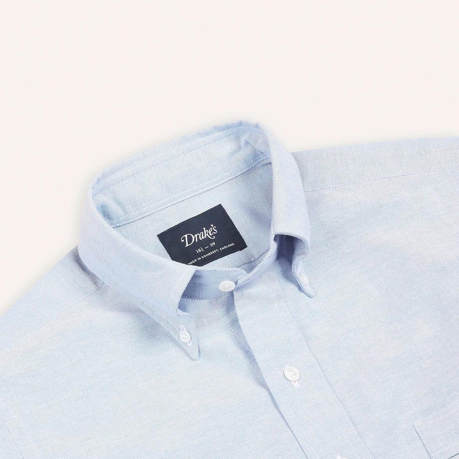 Button Down Oxford - Mid Blue - Image 3