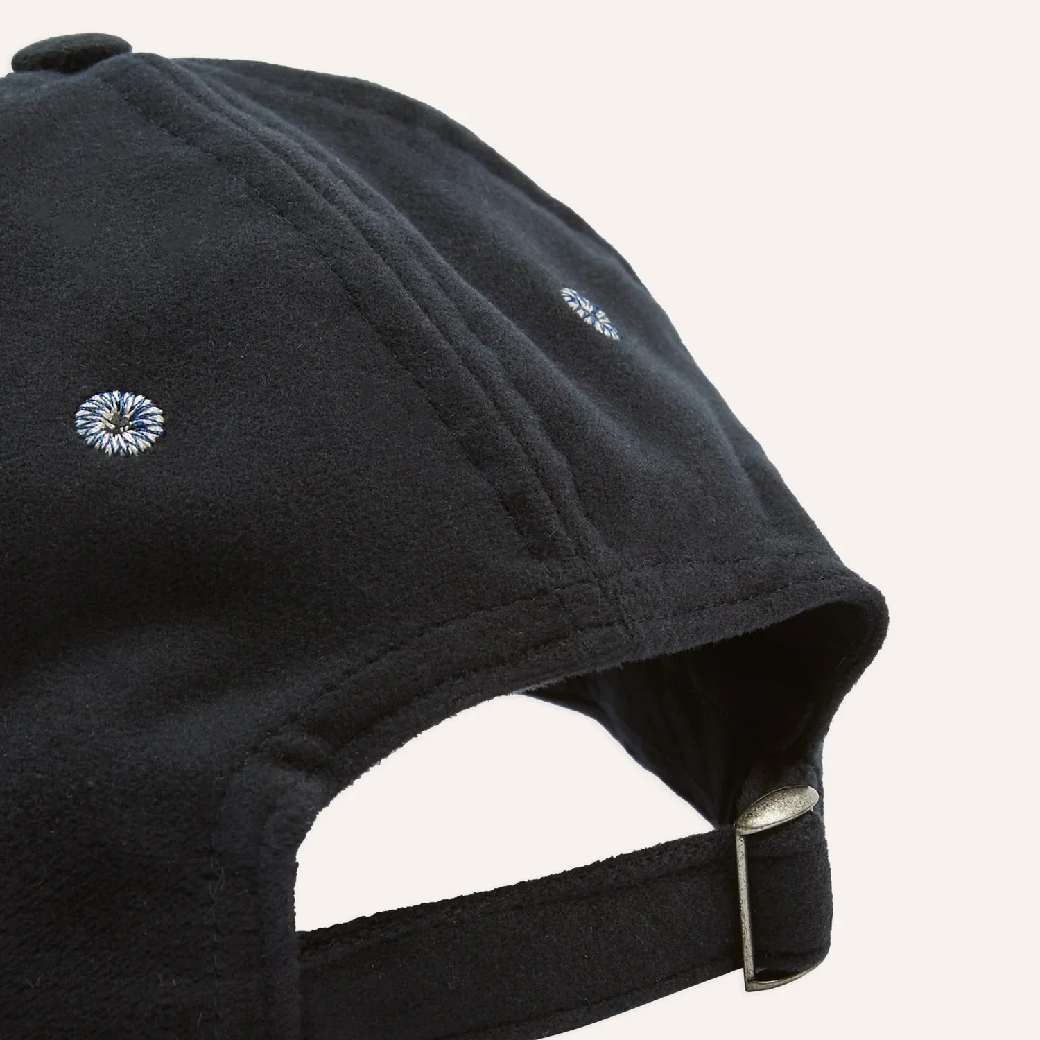 Horse Applique Moleskin Baseball Cap - Navy - Image 2