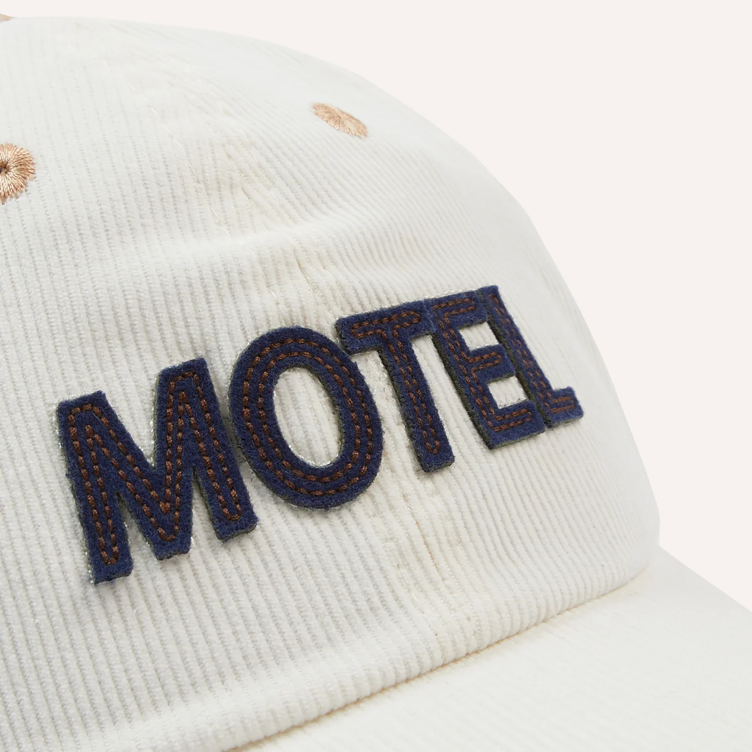Motel Felt Applique Baseball Cap - Ecru - Image 2