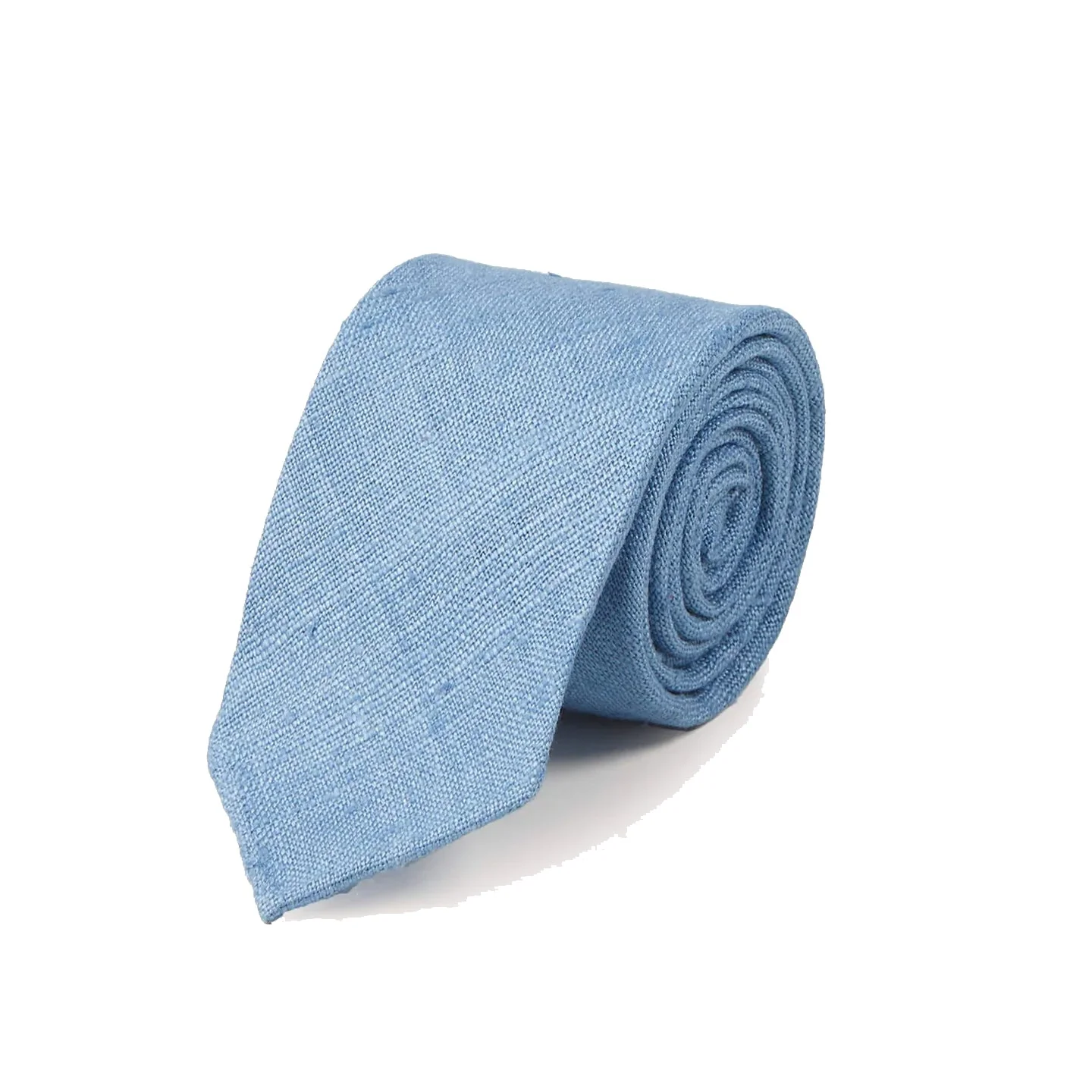Silk Tussah Tie - Sky Blue - Image 3