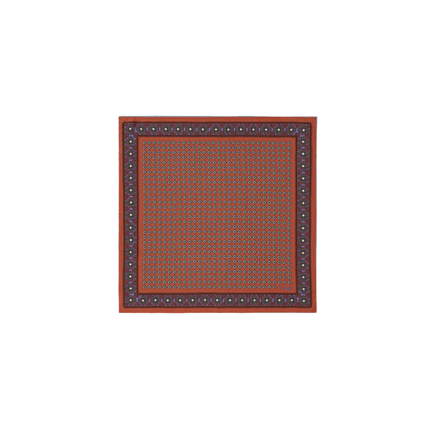 Vintage Pocket Square - Rust