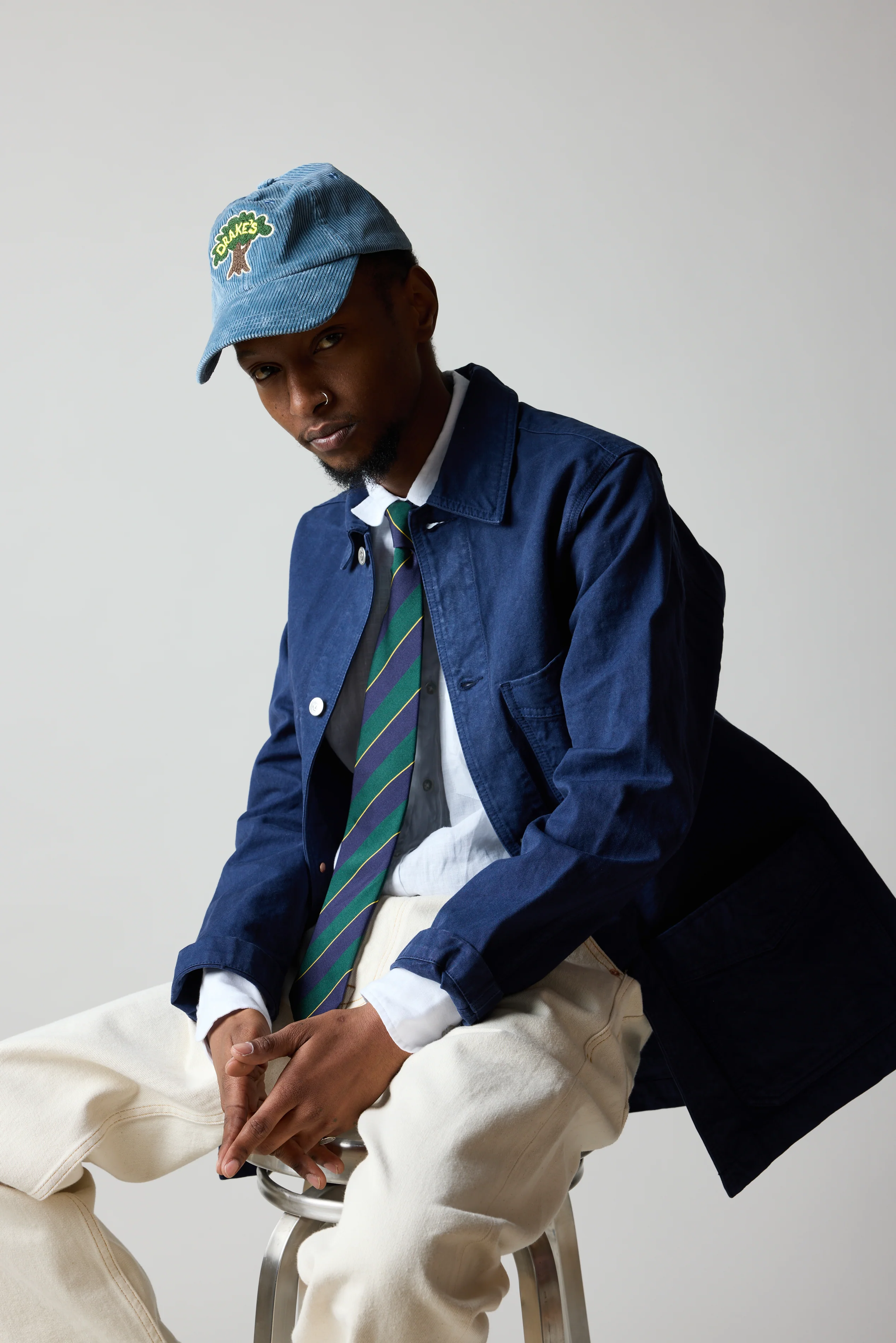 Duck Cotton Canvas Chore-Navy - Image 3