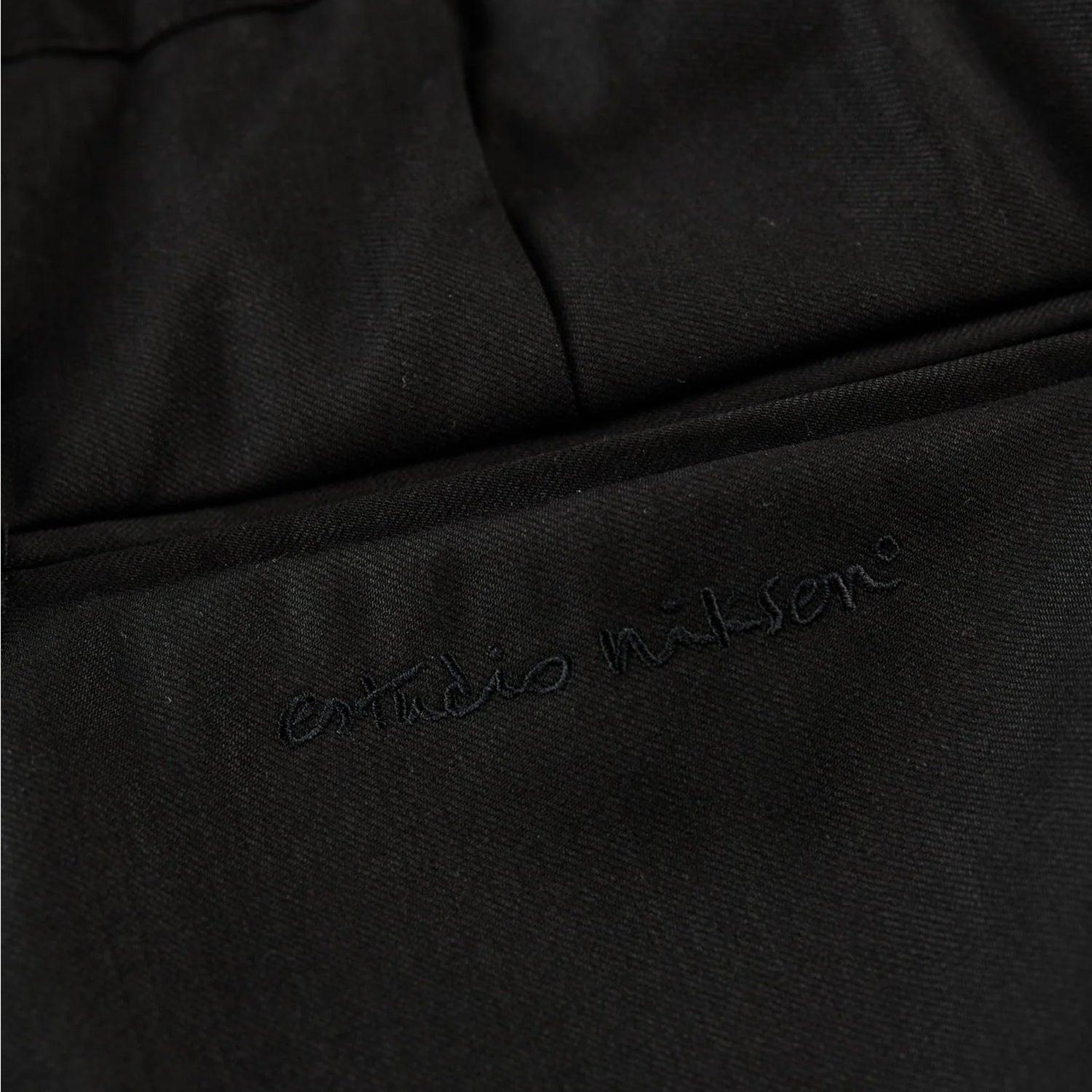 Pintuck Wide Trousers - Black - Image 3