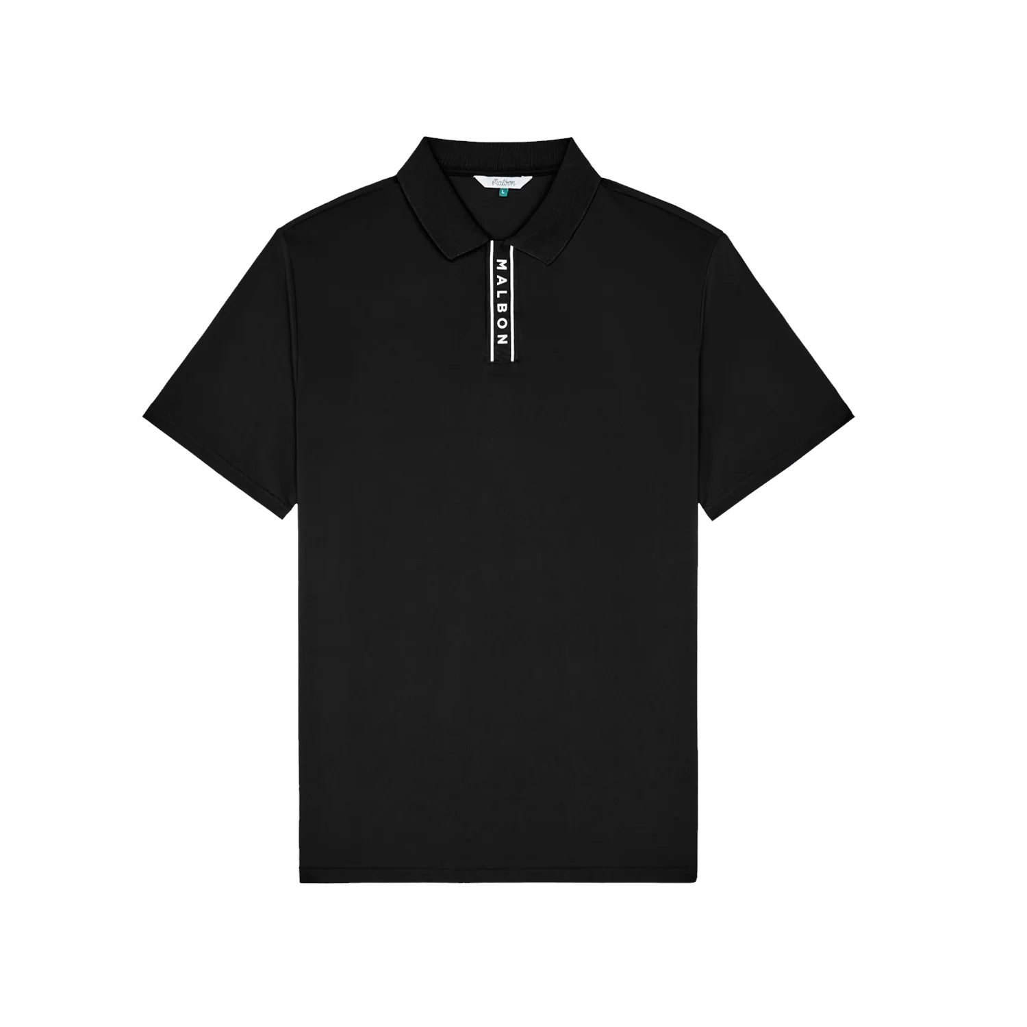 Block Placket Polo - Black