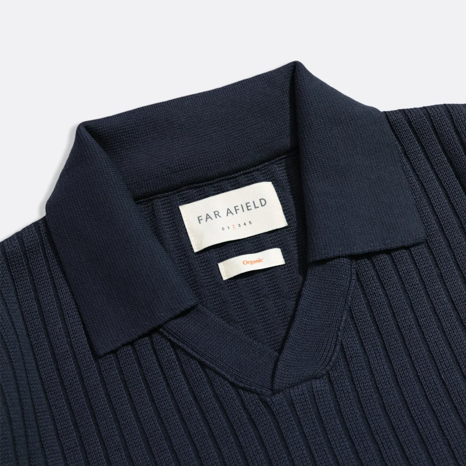 Clifford Knit Polo - Navy Ribbed - Image 2