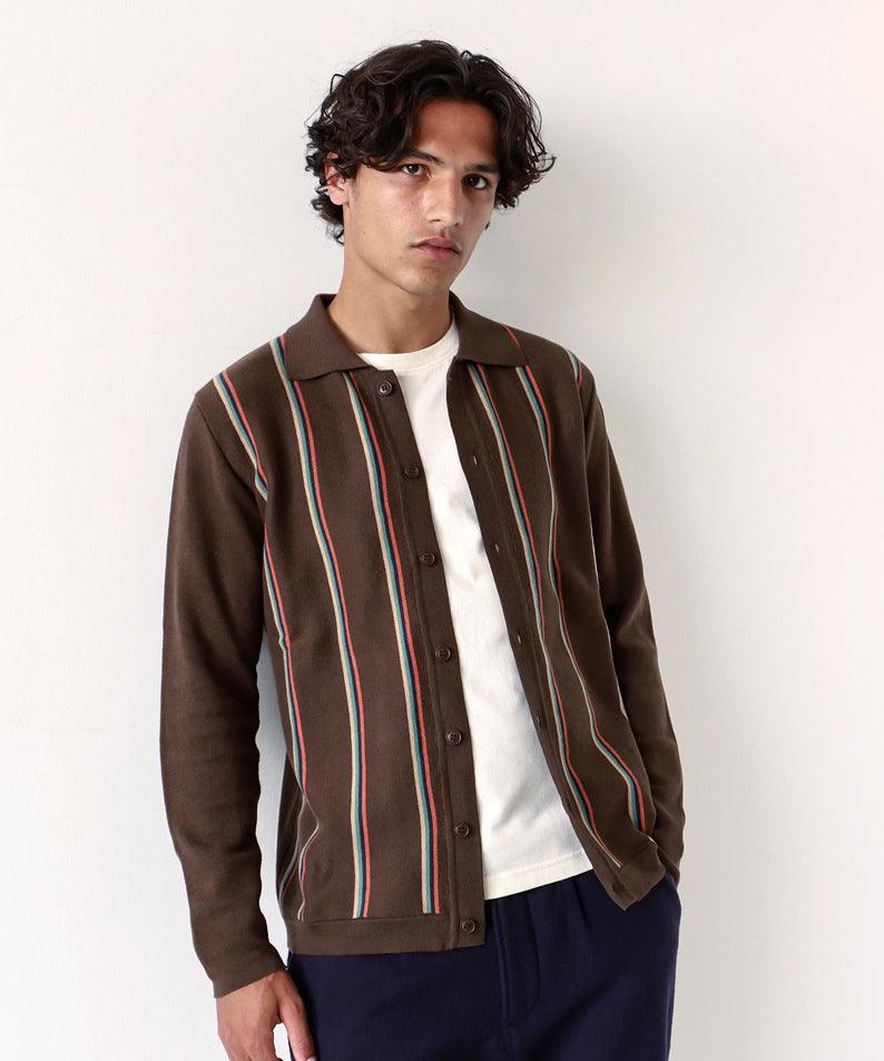 Zigger L/S Cardigan - SLATE BROWN - Image 3