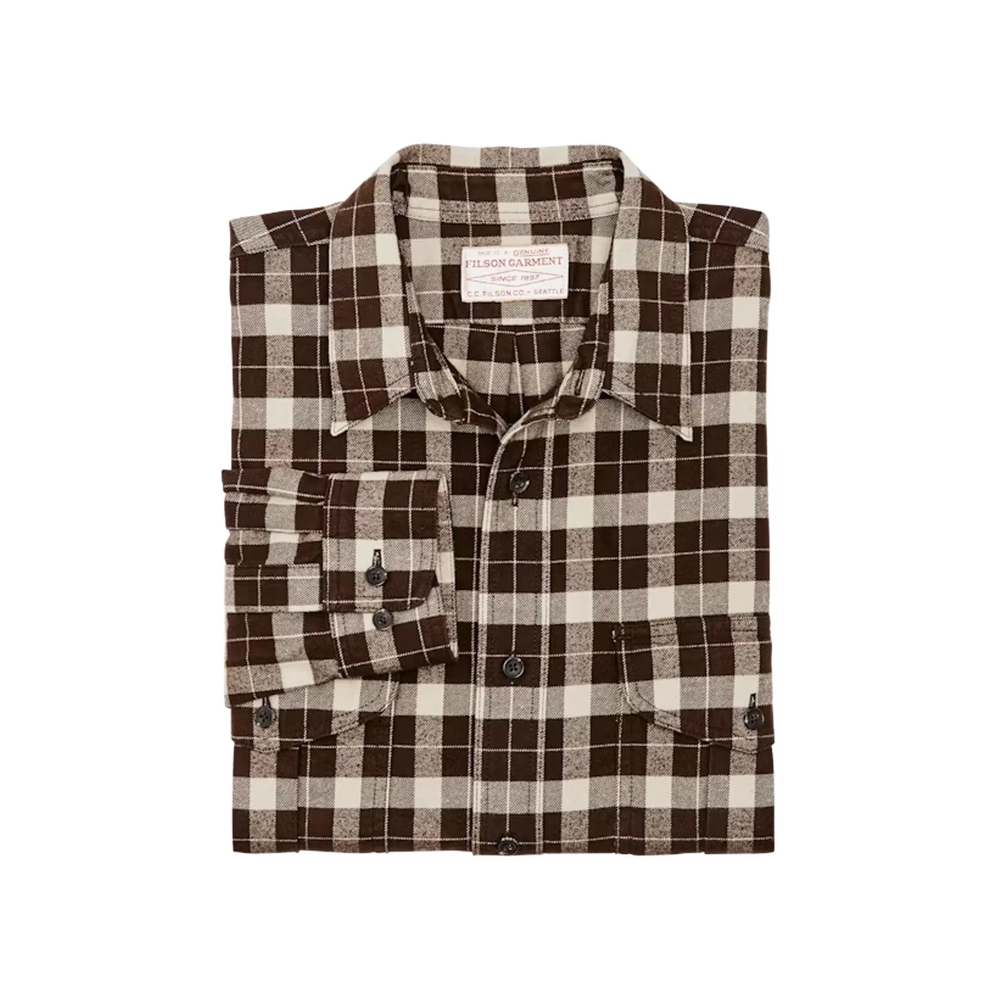 Alaskan Guide Shirt - Brown/Cream Plaid - Image 3