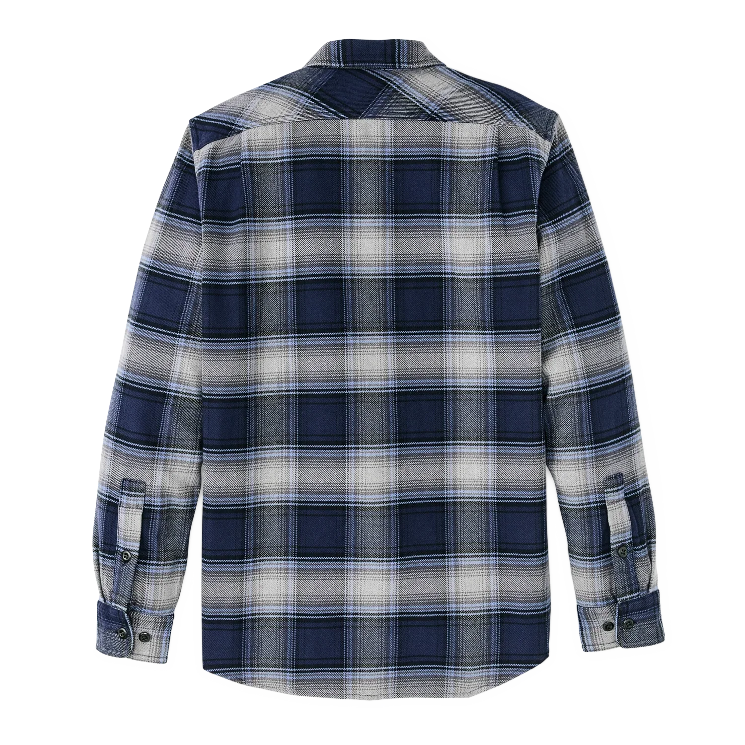 Vintage Flannel Work Shirt - Light Blue Navy - Image 2