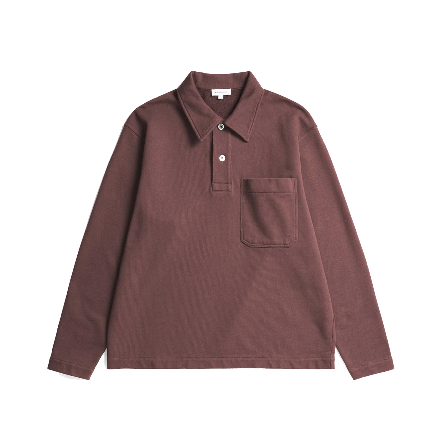 Fraser Relaxed Loopback Polo - Mahogany