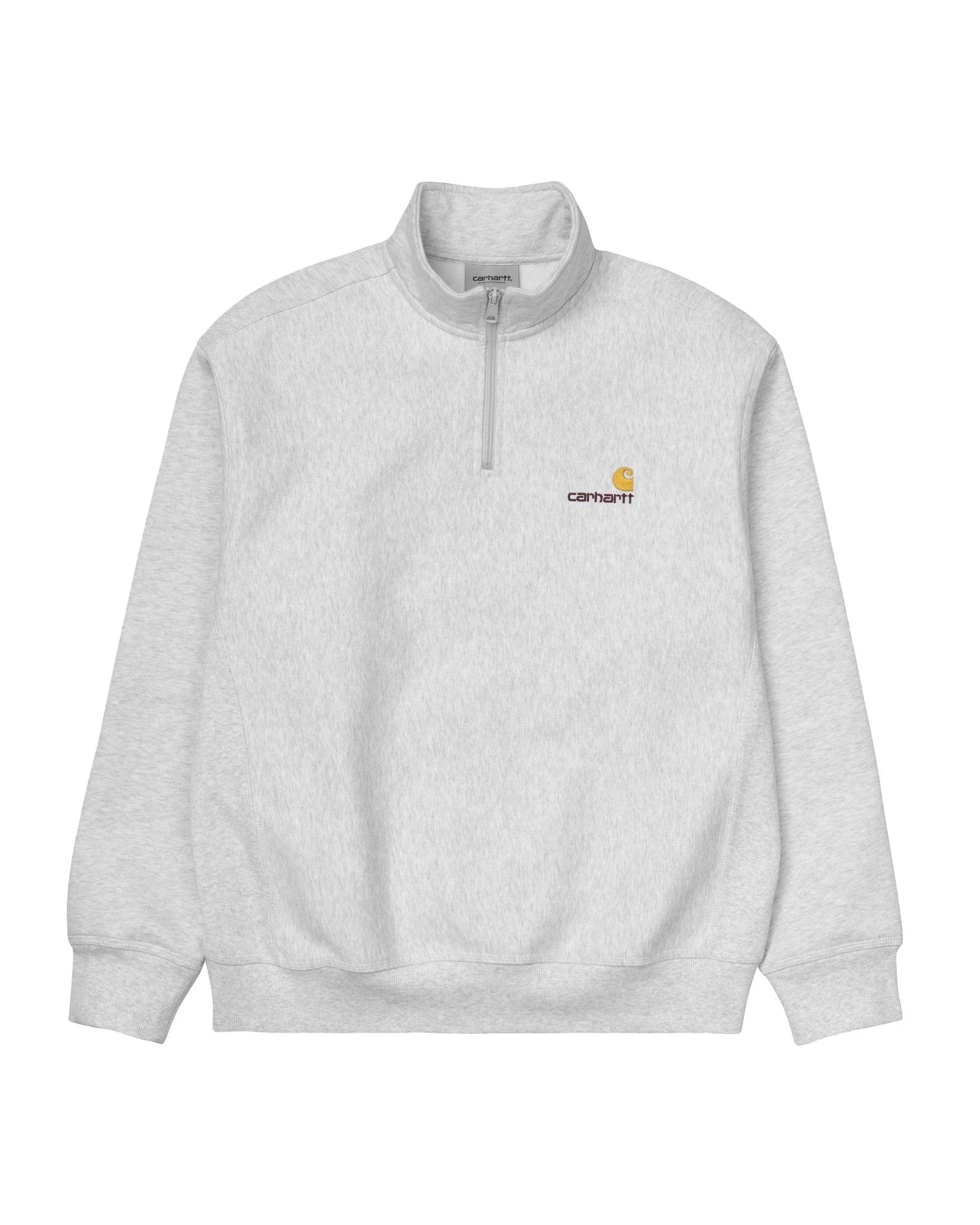 Half Zip American Script Sweatshirt - Ash Heather