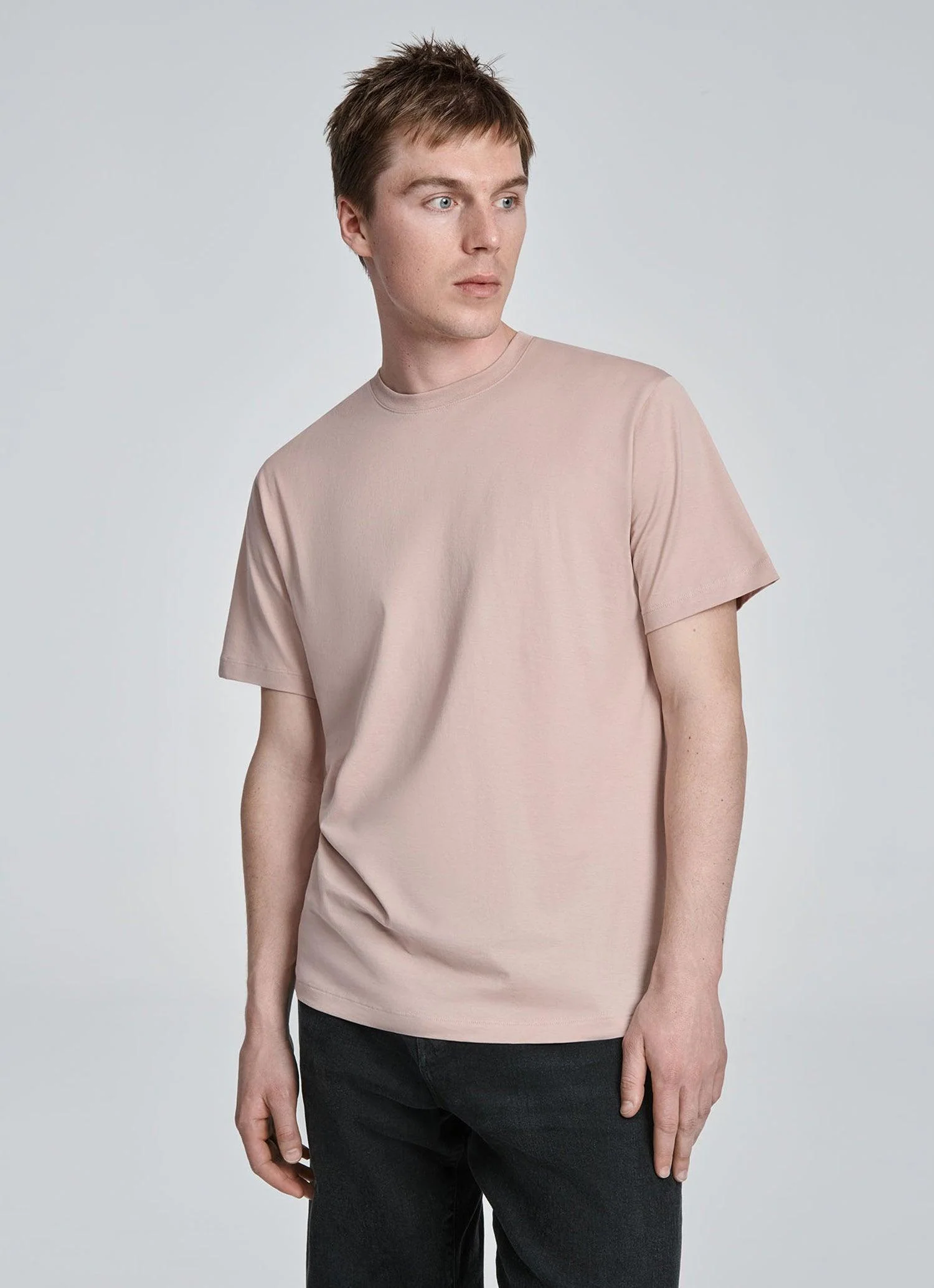 S/S Crewneck T-Shirt - Dusty Rose - Image 2