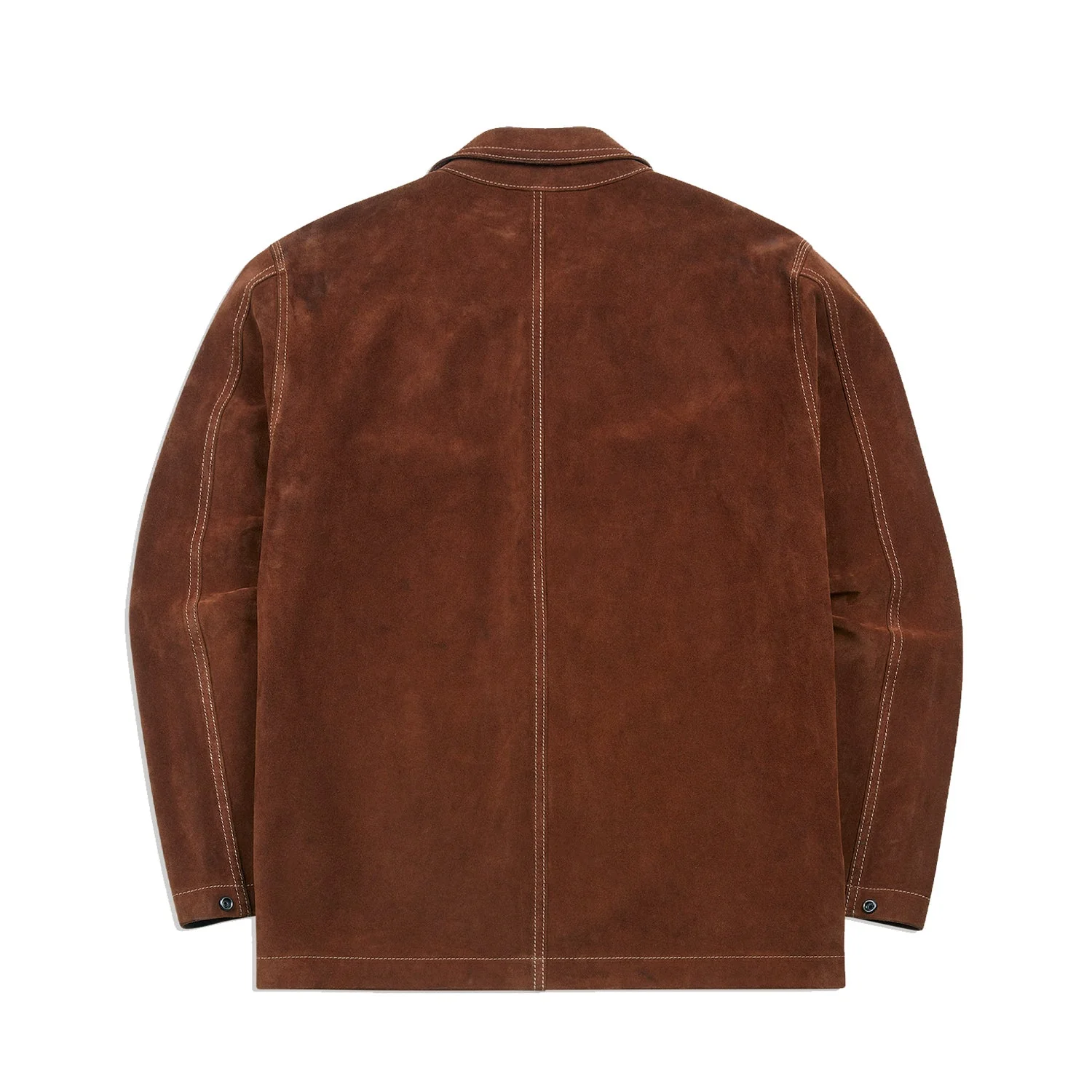 Heavyweight Suede Five-Pocket Chore Jacket - Rust - Image 5