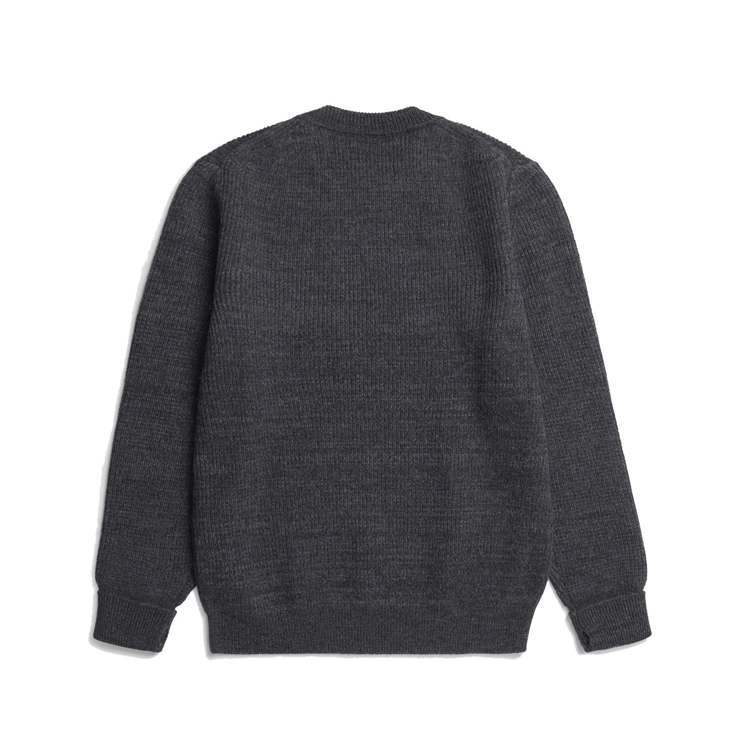 Henning Cotton Wool Rib Sweater - Dark Grey Melange - Image 3