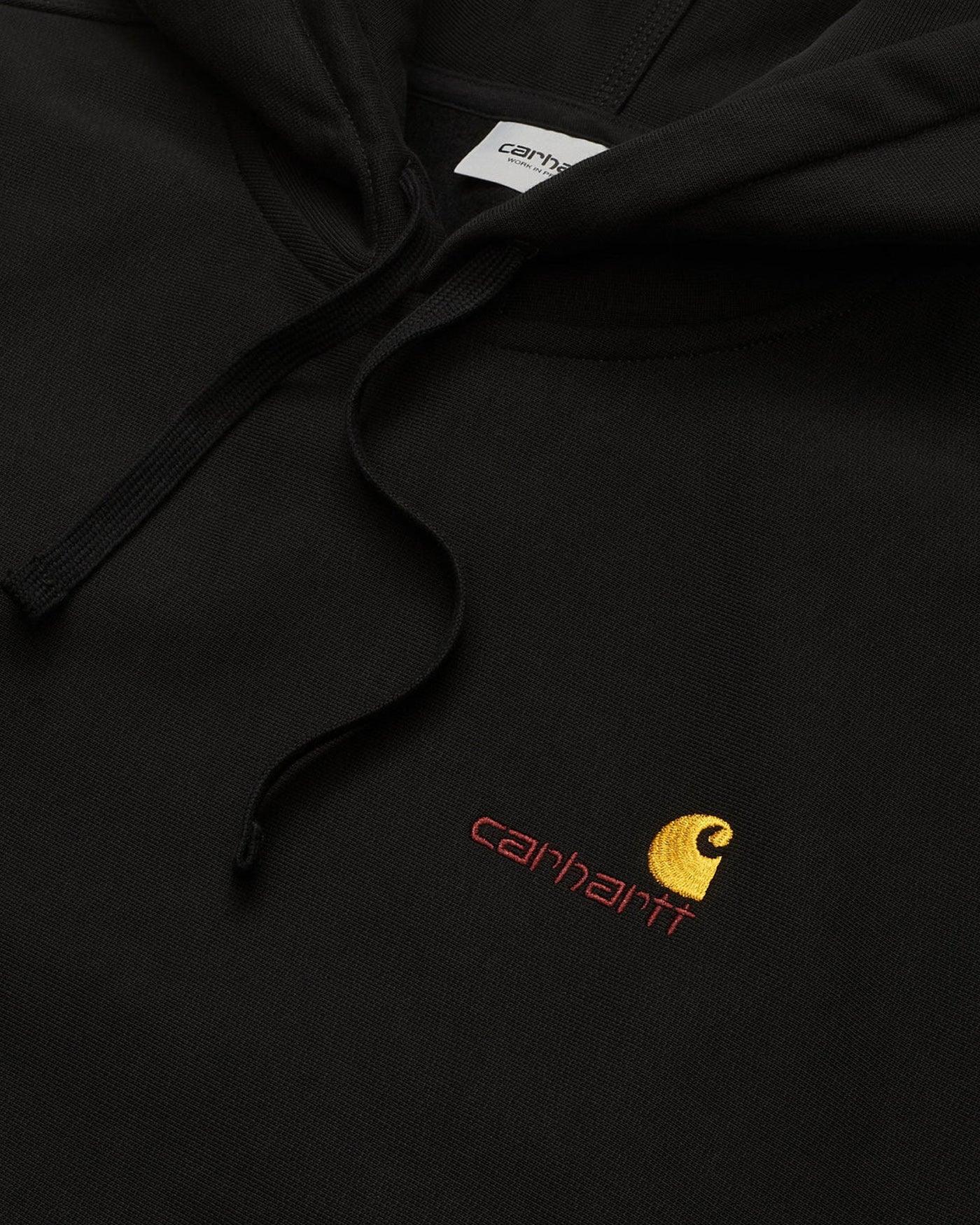 Hooded American Script Sweatshirt - Black - Image 3