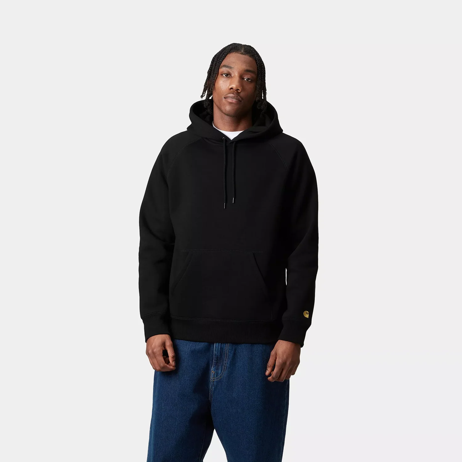 Hooded Chase Sweatshirt - Black/Gold - Image 3