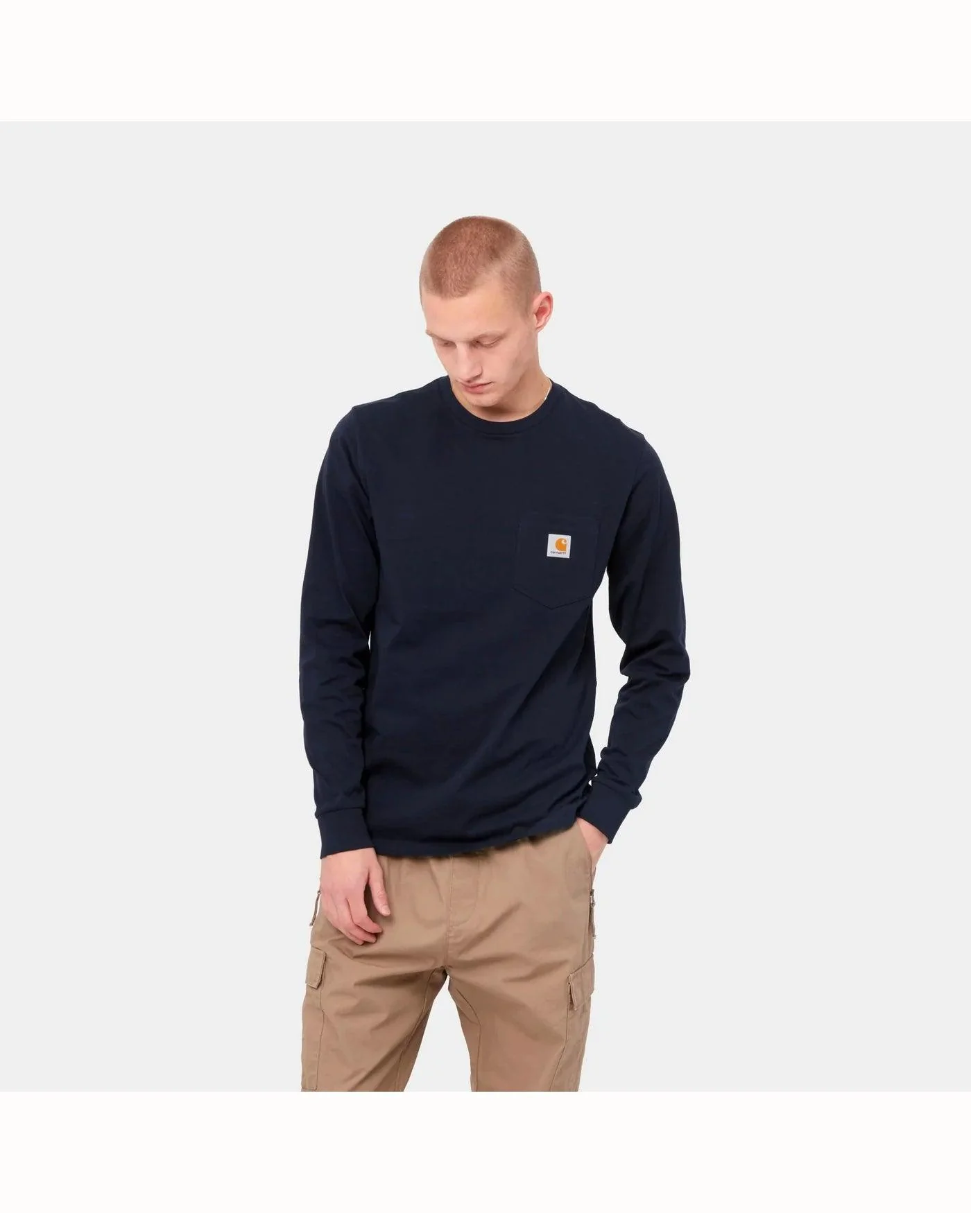 L/S Pocket T-Shirt - Dark Navy - Image 3
