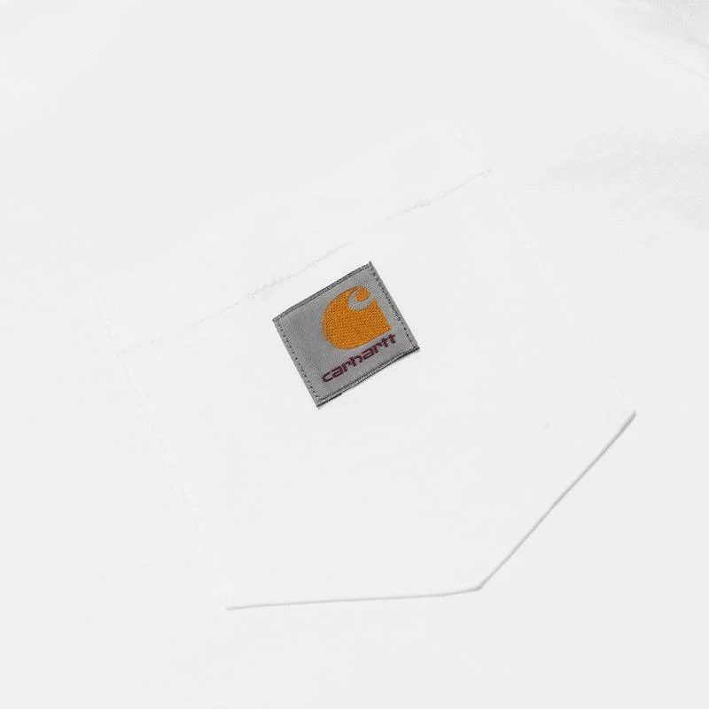 L/S Pocket T-Shirt- White - Image 2