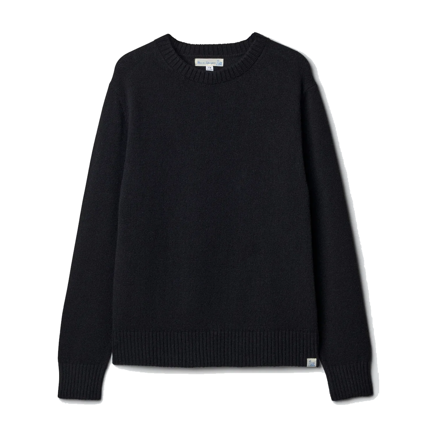 CASH01.11 Recycled Cashmere Crewneck - Deep Black