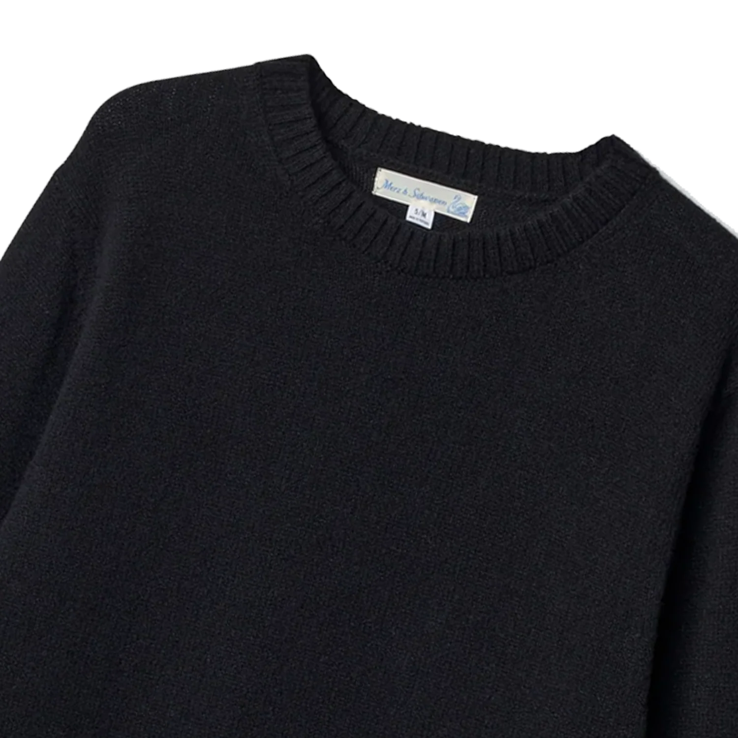 CASH01.11 Recycled Cashmere Crewneck - Deep Black - Image 2