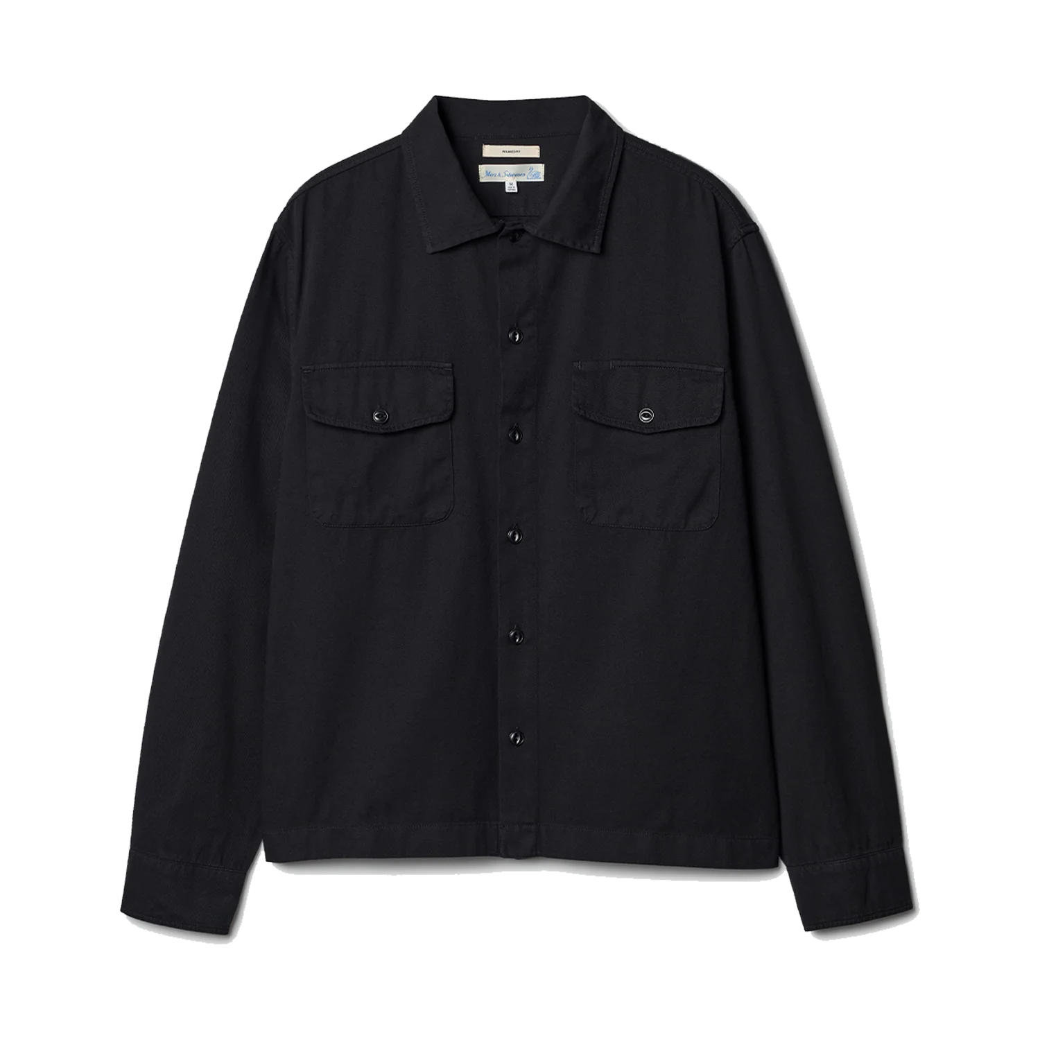 Workers Cotton Twill Shirt - Deep Black