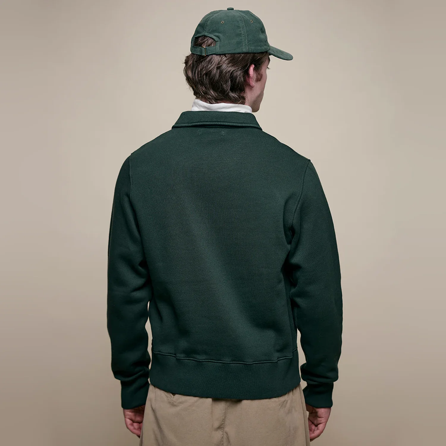Zip Collar Sweatshirt - Forest - Image 3
