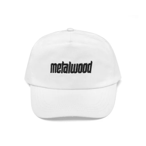 Metal Logo 5-Panel Hat - White