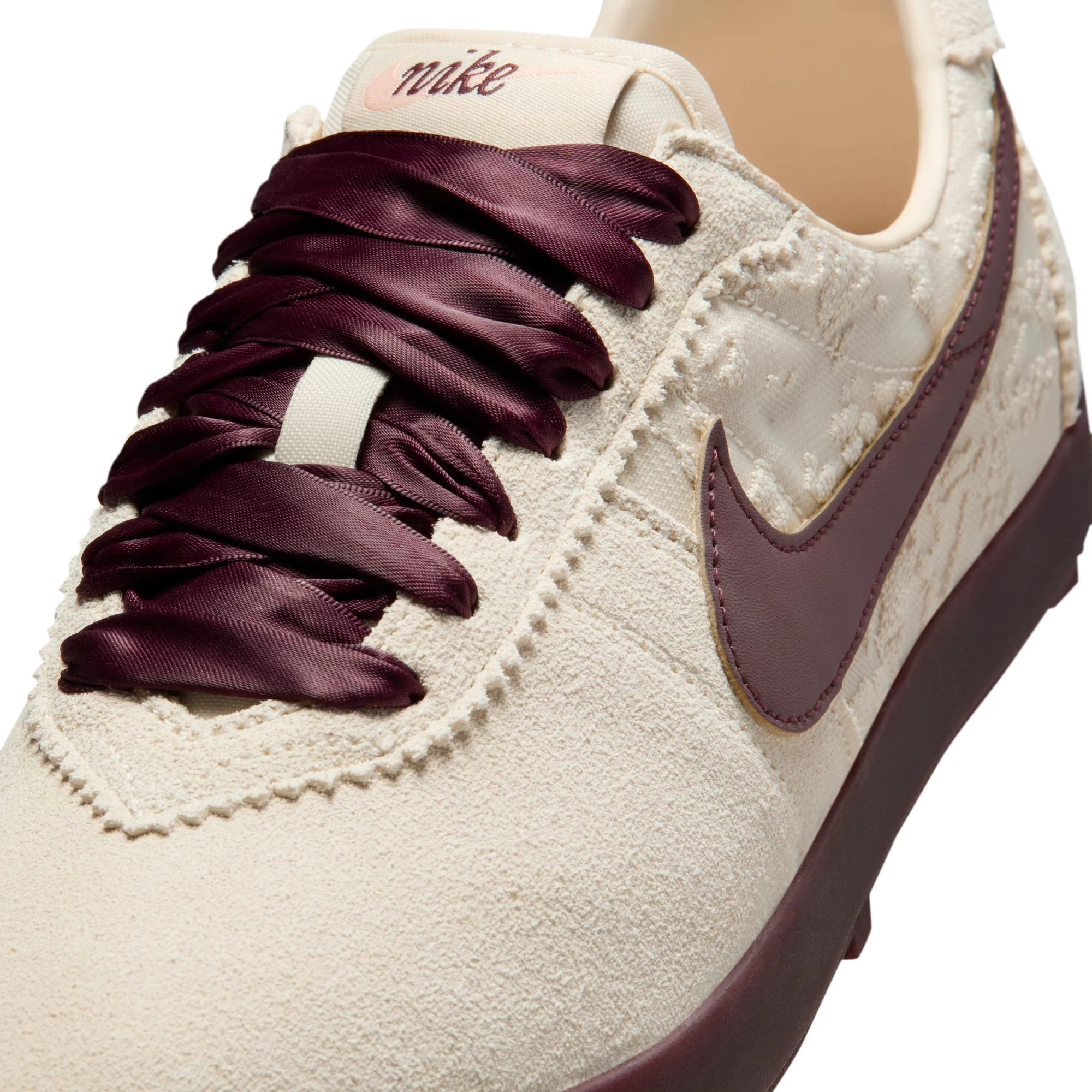 Women's Nike Astrograbber Leather SE - Light Cream / Burgundy Crush - Image 2