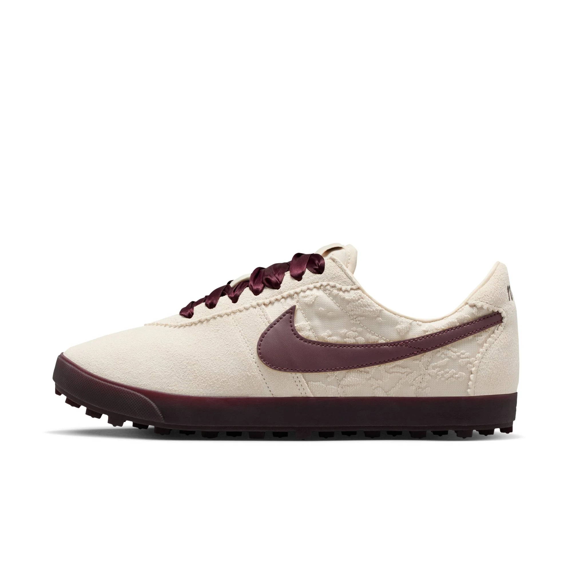 Women's Nike Astrograbber Leather SE - Light Cream / Burgundy Crush - Image 8