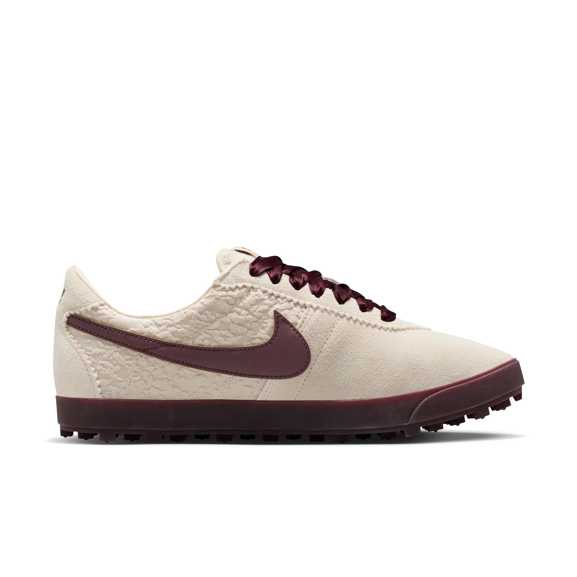 Women's Nike Astrograbber Leather SE - Light Cream / Burgundy Crush - Image 9
